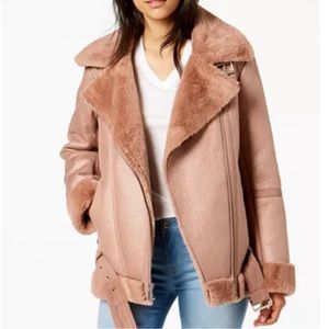 ⭐HP⭐BCBGeneration Faux Fur Shearling Motto Jacket